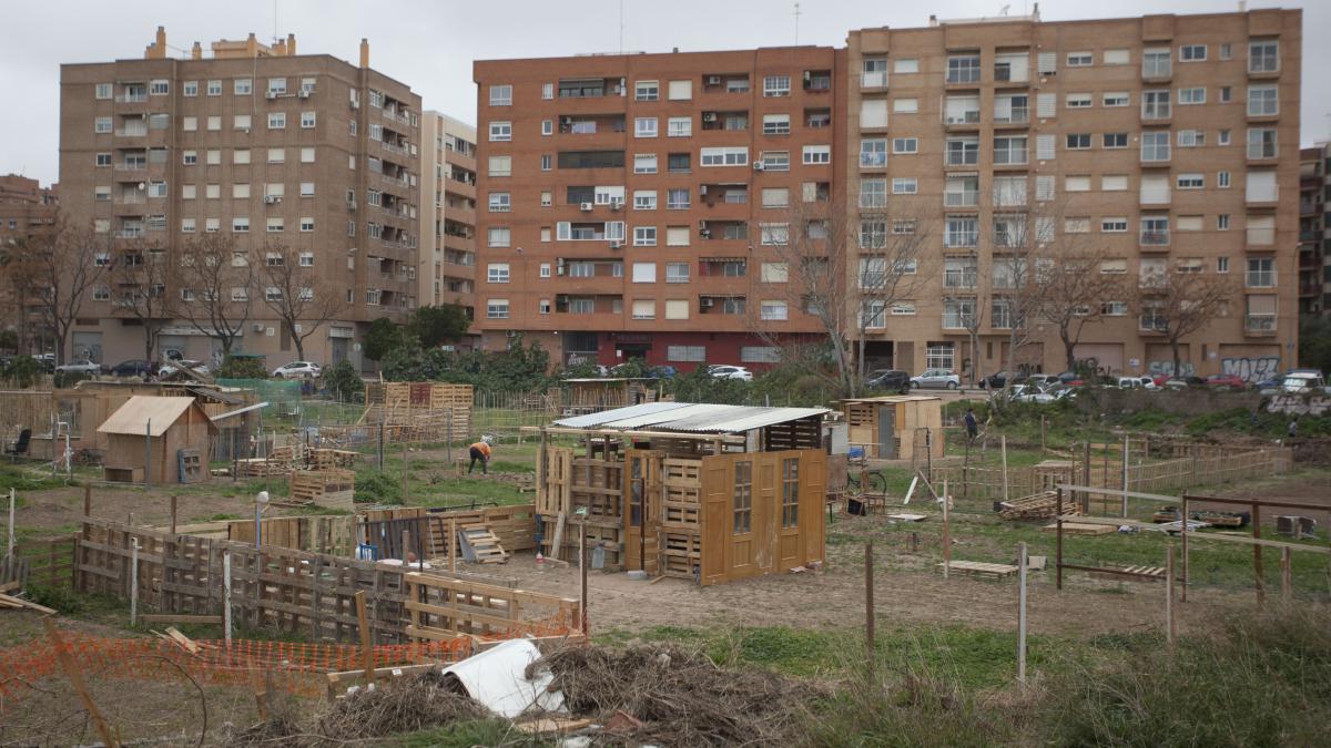 Terrenys de Benimaclet on es desenvoluparà el futur pla urbanístic.