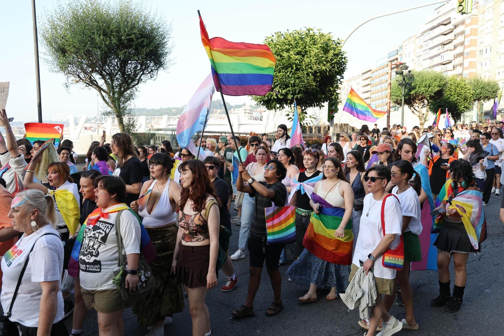 Una multitudinaria marcha celebra el Orgullo más colectivo en Vigo