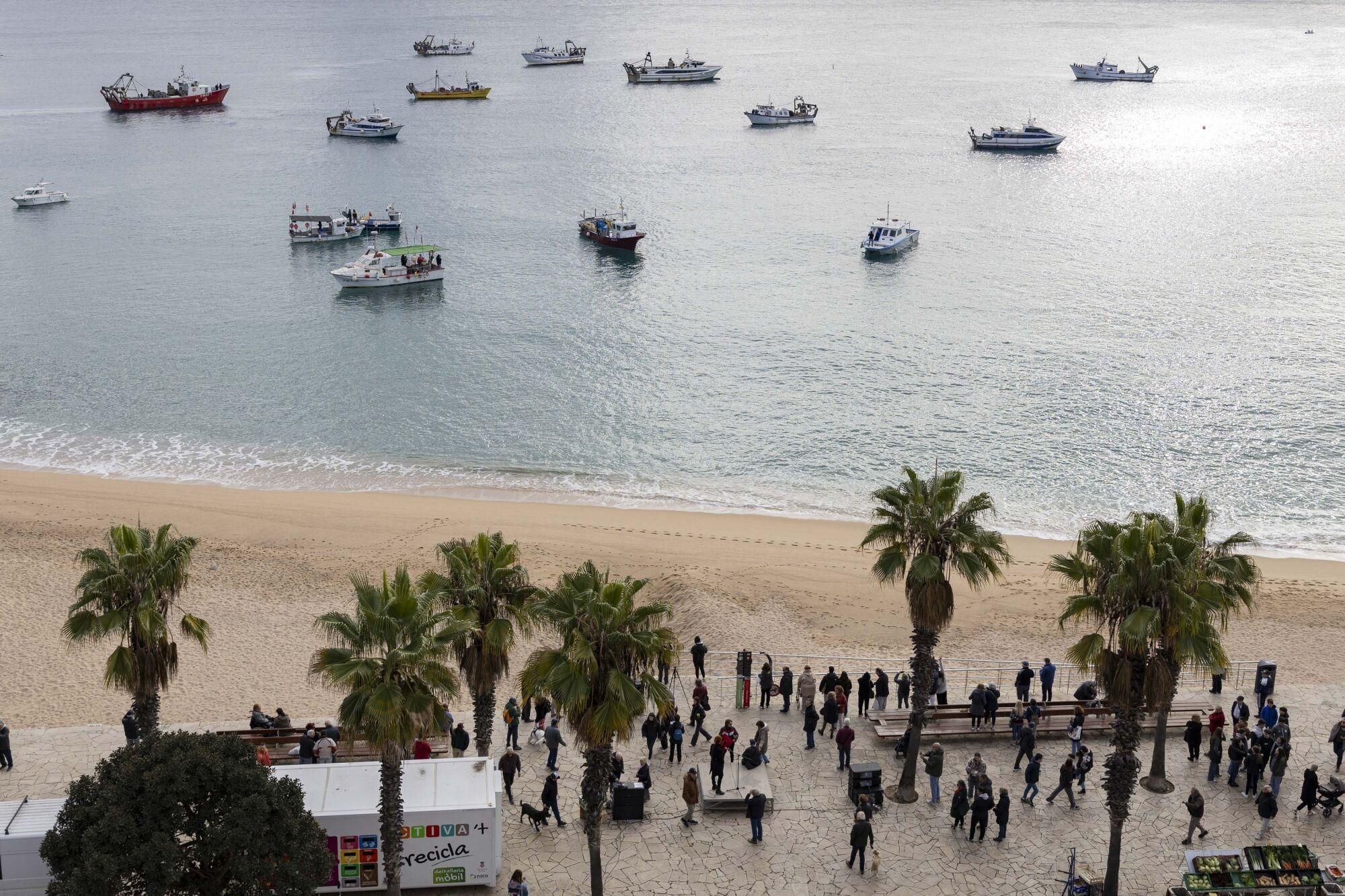 L'aturada de pescadors de Blanes, en imatges