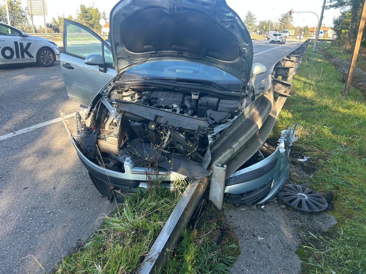 El coche accidentado