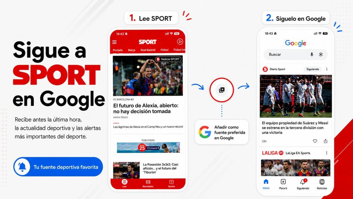 Ya puedes seguir a SPORT desde Google