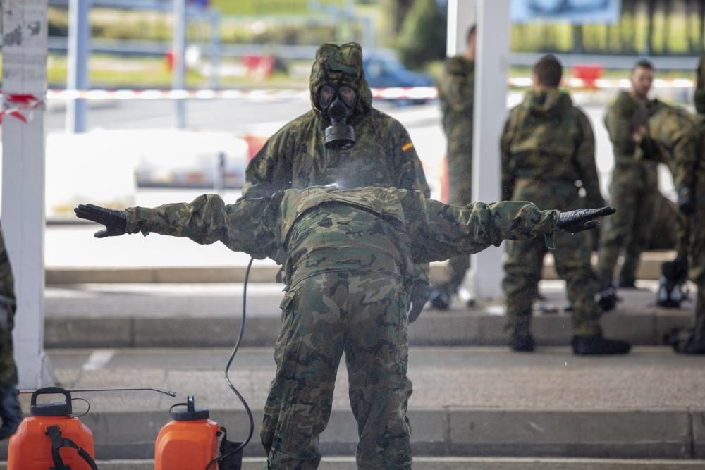 El ejercito, en tareas de desinfección en Asturias