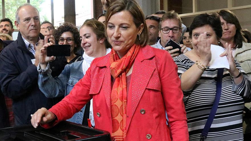 Forcadell votant en el referèndum de l&#039;1-O.