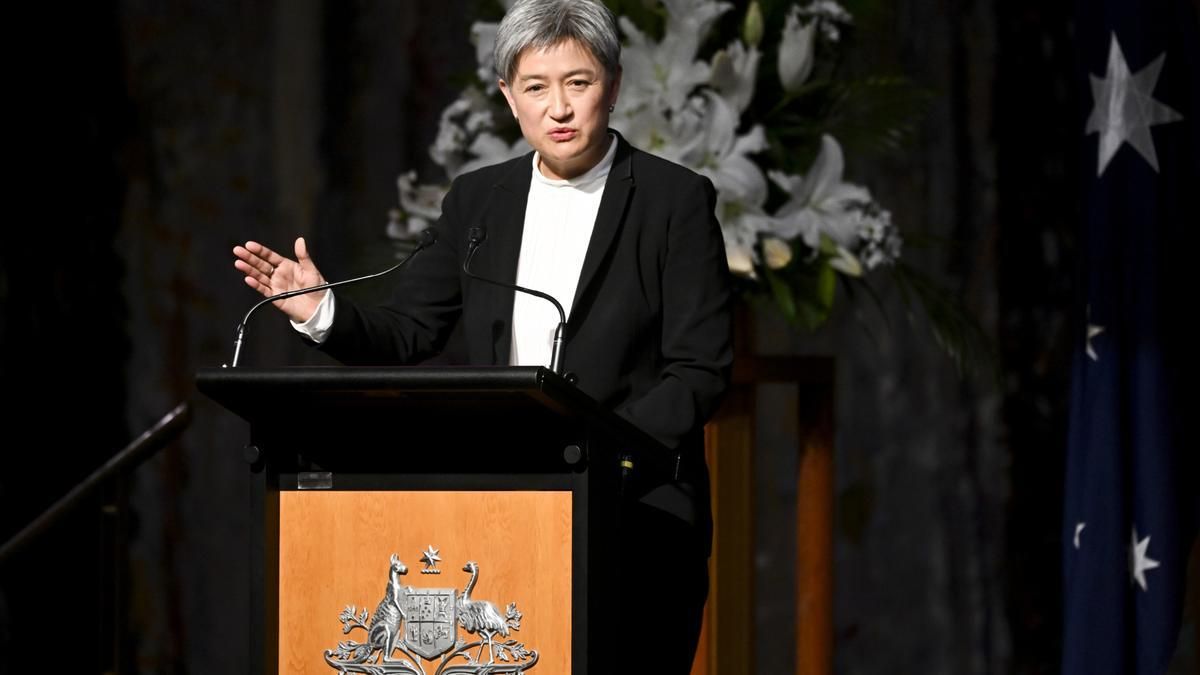 La ministra de Exteriores de Australia, Penny Wong, en Canberra.