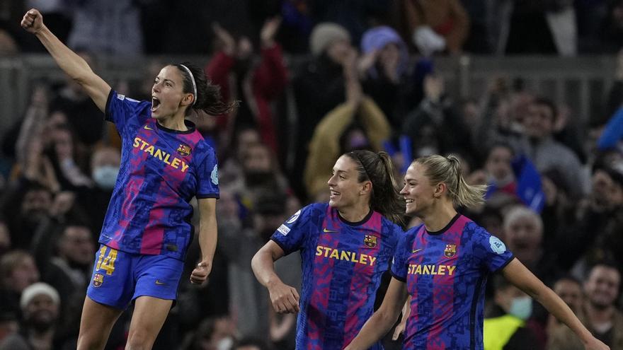 Celebració d&#039;un gol per part de l&#039;equip blaugrana al Camp Nou