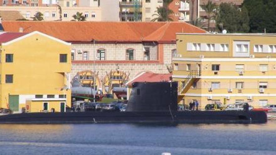 El submarino Tramontana. en su base en el Arsenal Militar de Cartagena, en una imagen de archivo