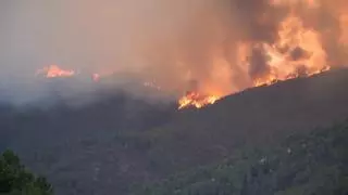 Se extiende con rapidez el incendio de Las Hurdes en Cáceres