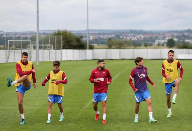 Las mejores imágenes del entrenamiento de hoy del Barça