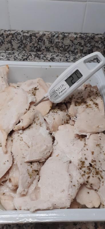 Midiendo la temperatuda de los platos. | FDV