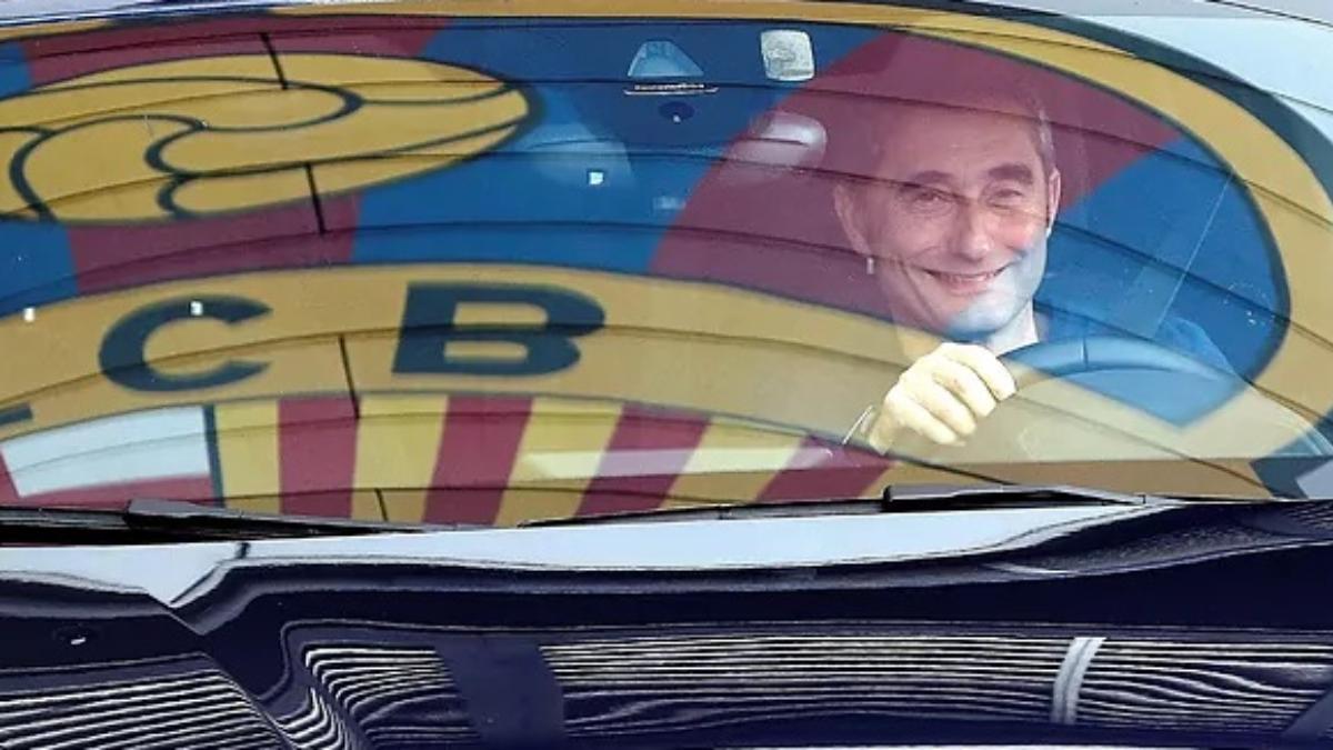 Valverde el día que lo cesan como entrenador del Barça