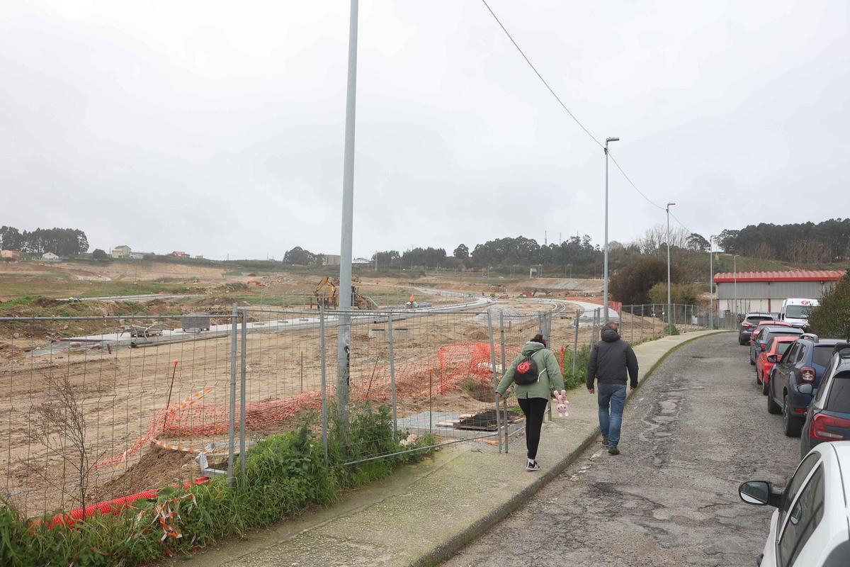 Obras de construcción del polígono urbanístico de Visma