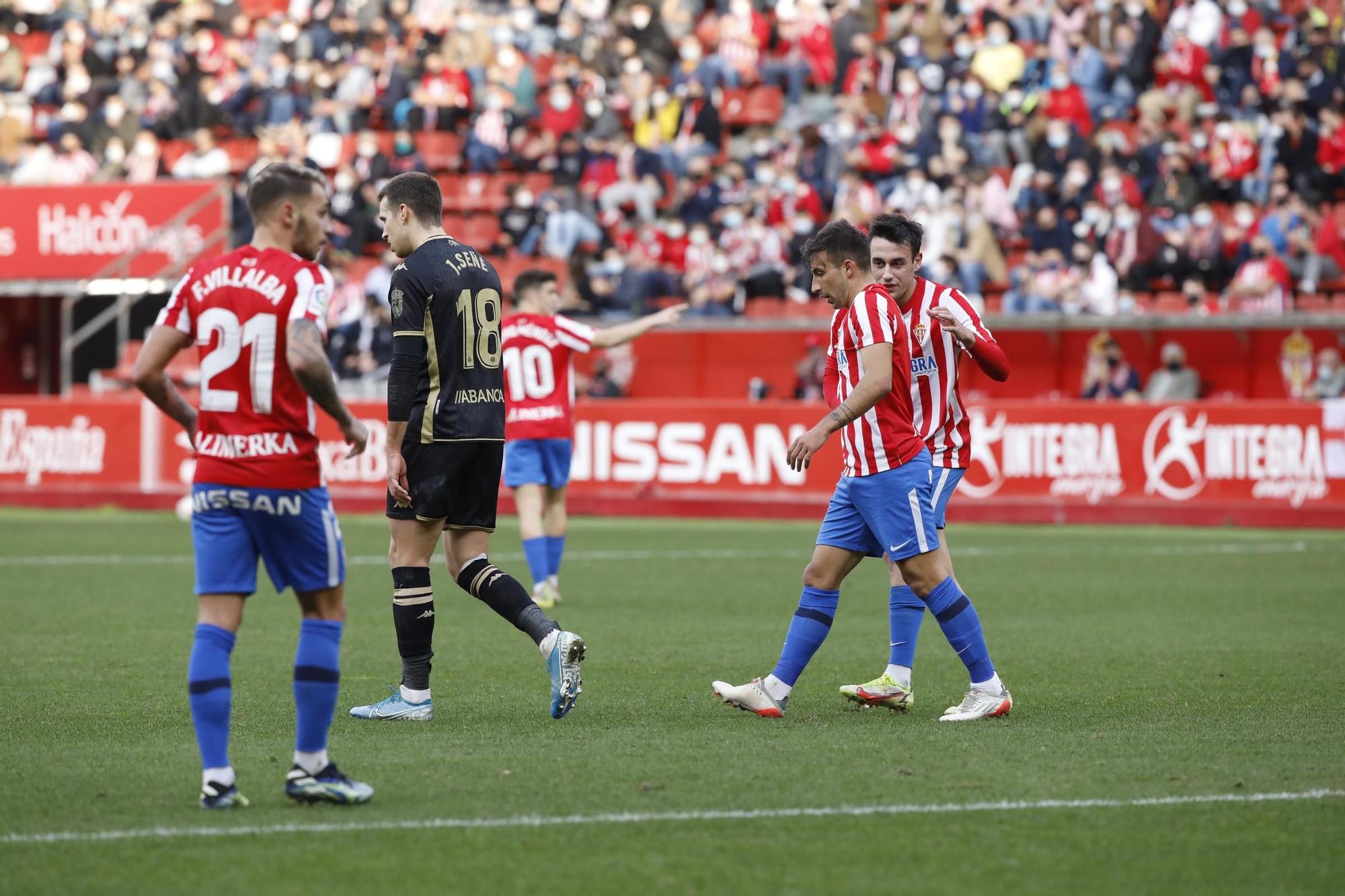 El partido entre el Sporting y el Lugo, en imágenes