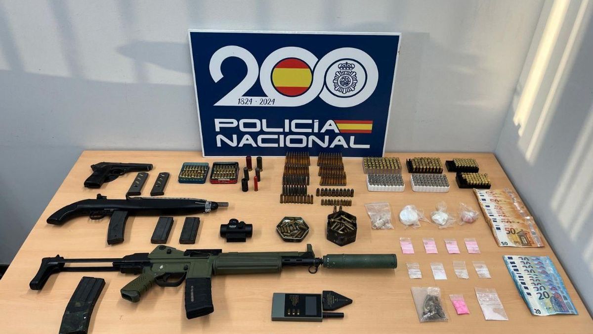 Armas y réplicas incautadas durante los 9 registrados realizados.