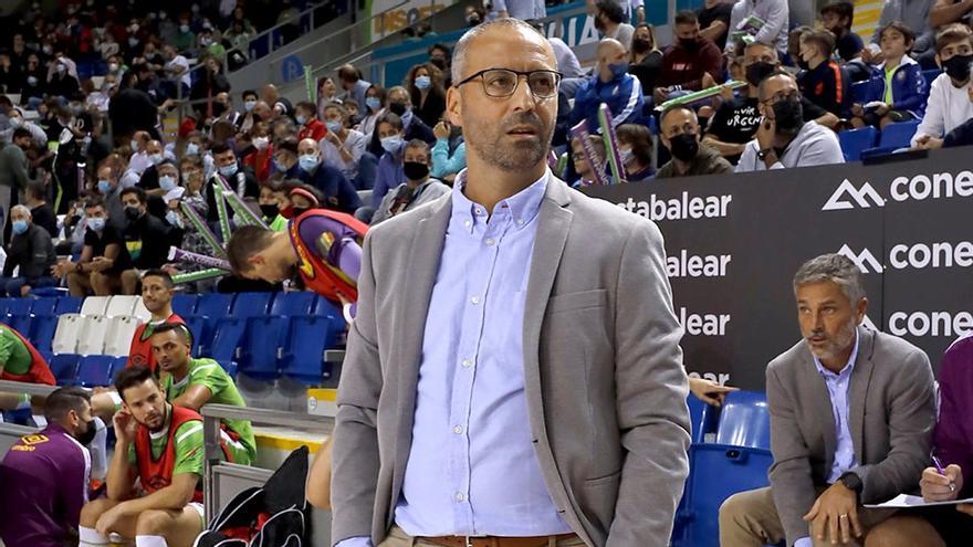 El entrenador del Palma Futsal, Antonio Vadillo, el sábado en Son Moix.