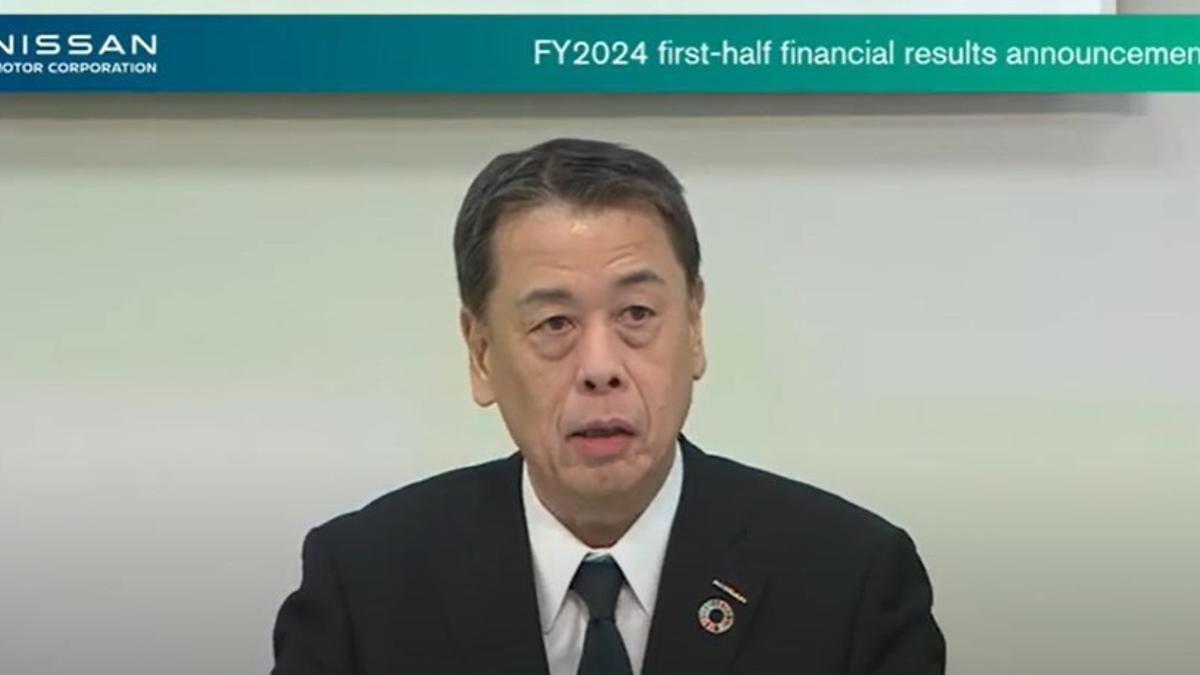 Makoto Uchida, director ejecutivo de Nissan durante la presentación de los resultados.