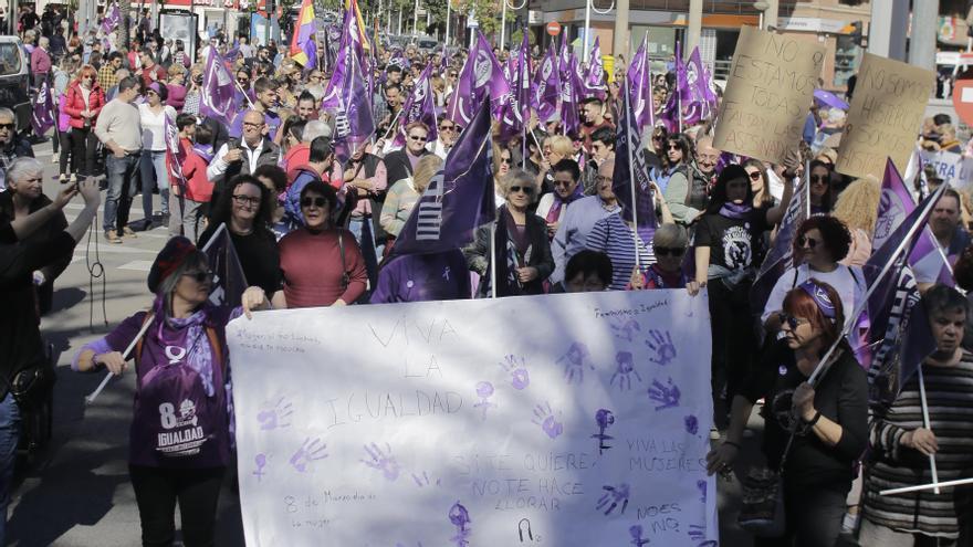 La manifestación del 8-M de Elche del año pasado