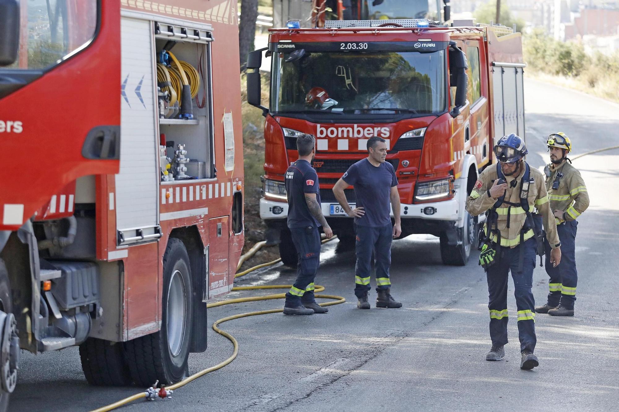 Incendi de vegetació a Girona