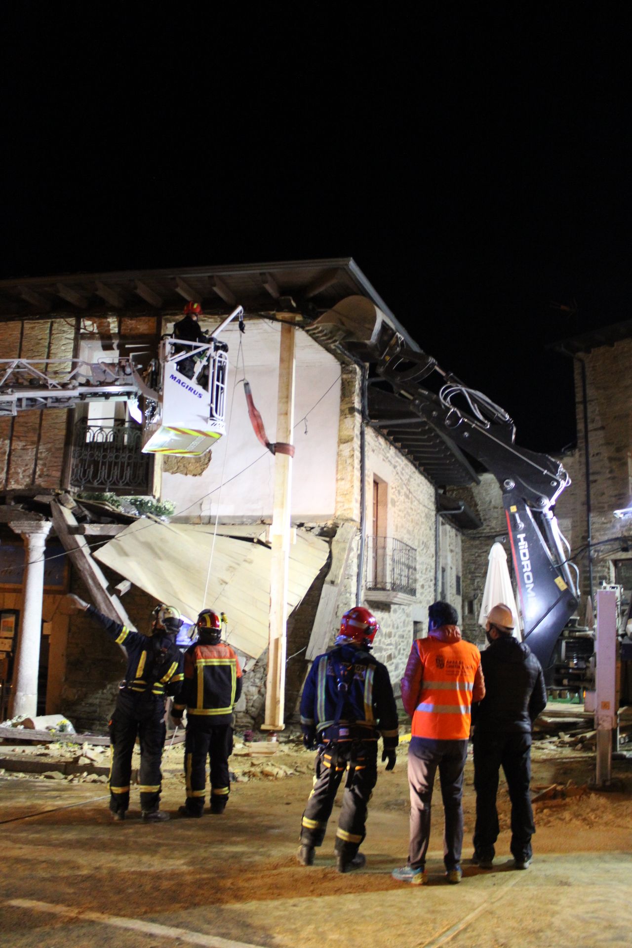 Apuntalamiento del edificio