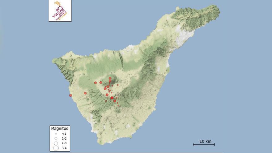 Detectan más de 100 sismos bajo Las Cañadas del Teide en los últimos tres días