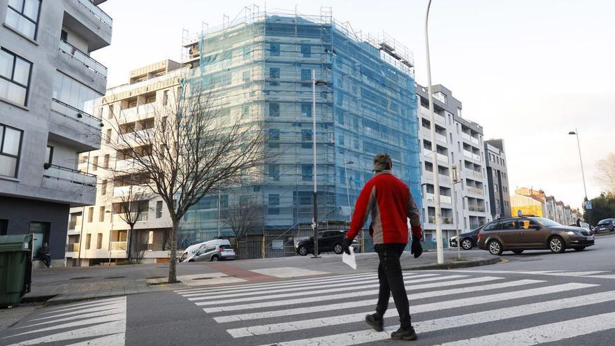 Viviendas en construcción en Pontevedra.