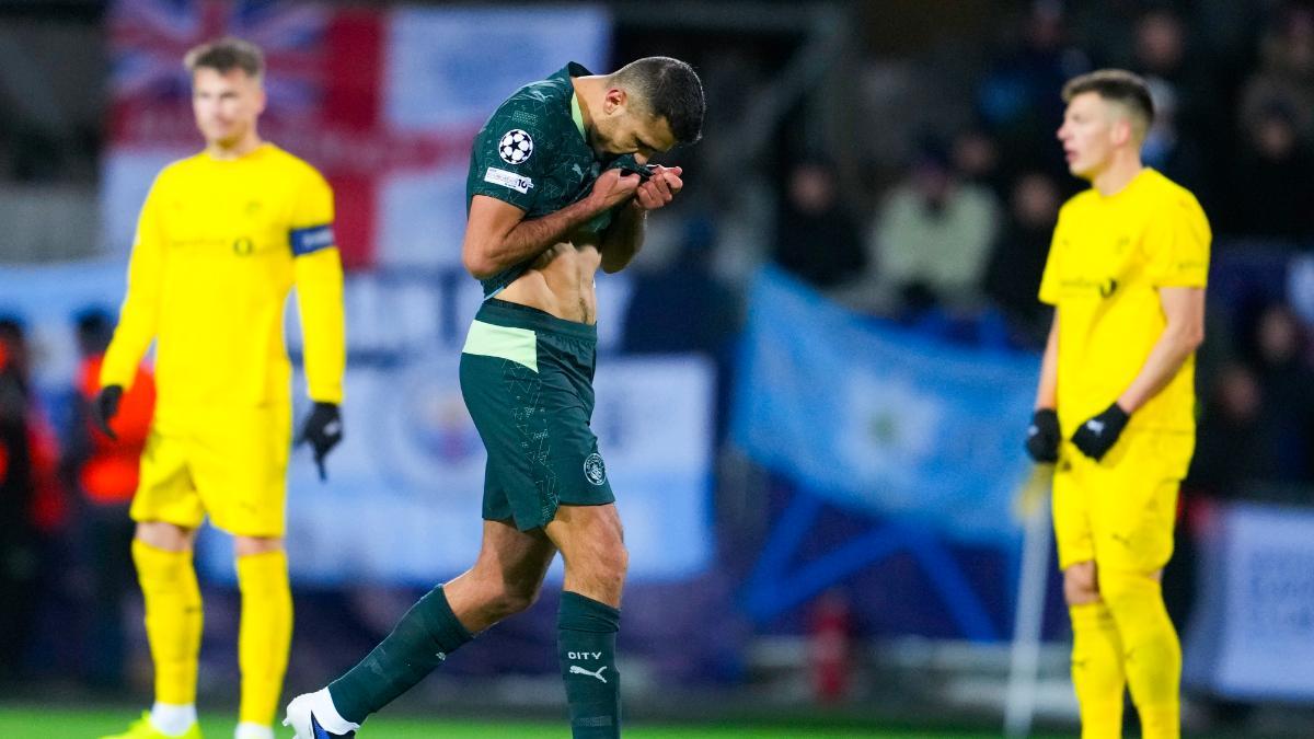 Rodri, tras ser expulsado en la derrota del Manchester City en Champions
