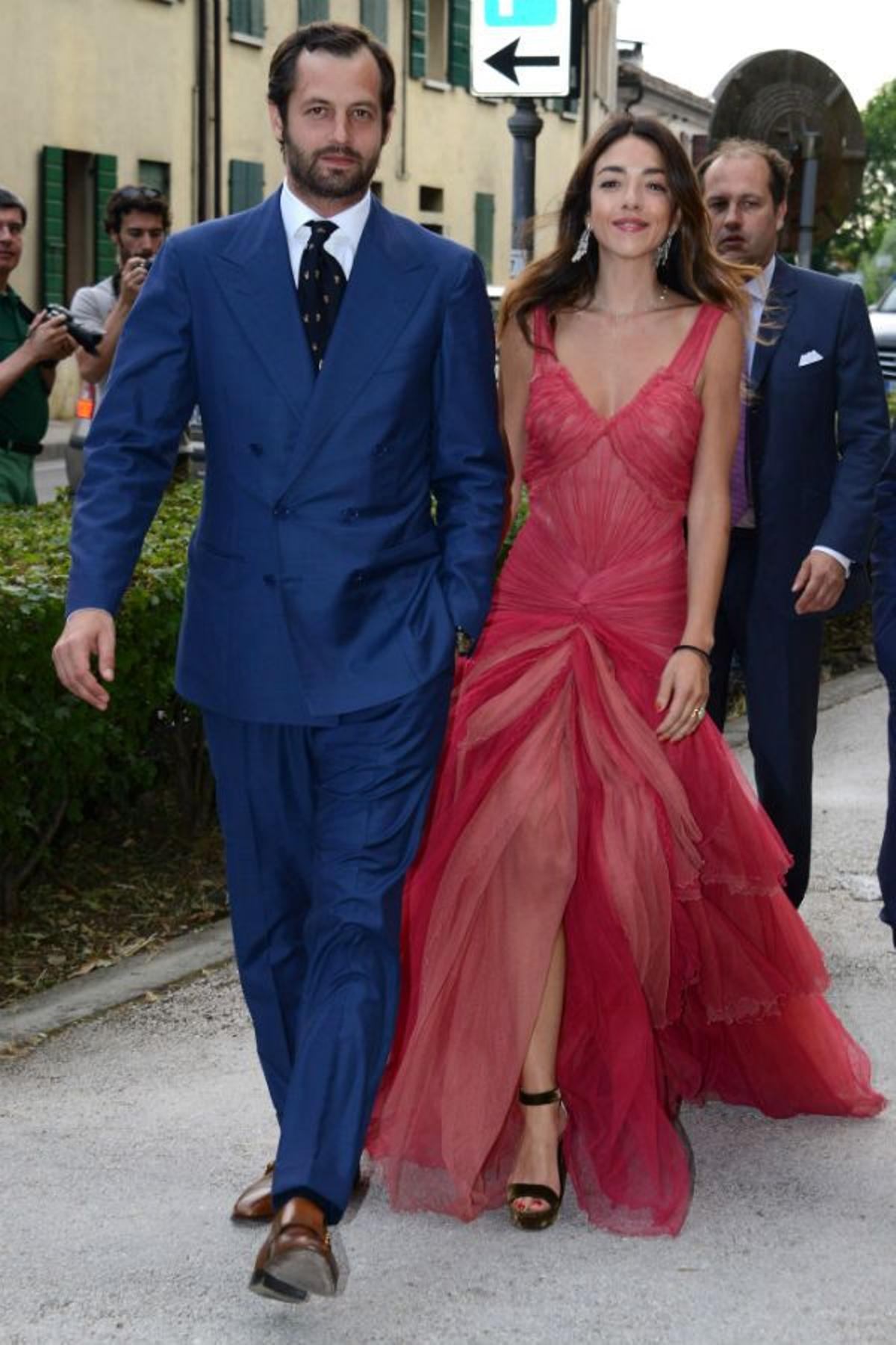 Federico Floriani and Valentina Scambia en la boda de Jessica Chastain