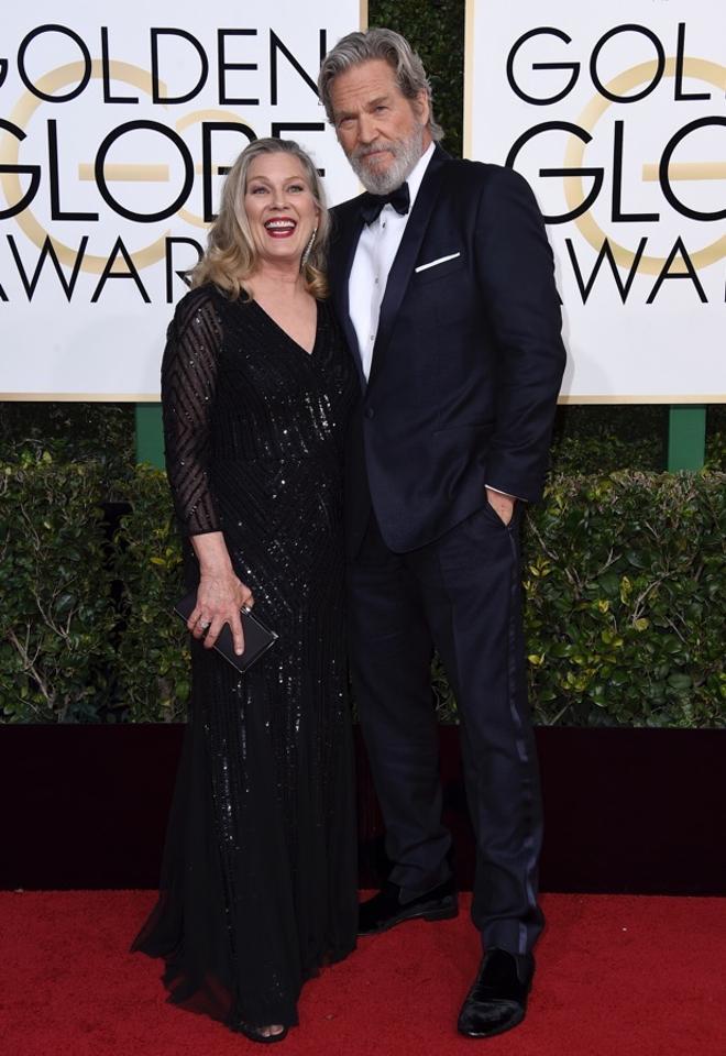 Las parejas de los Globos de Oro 2017,Susan Geston y Jeff Bridges