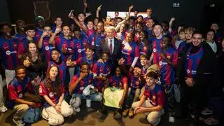 Joan Laporta abre la cuarta edición del proyecto Joves Futur + de la Fundación Barça