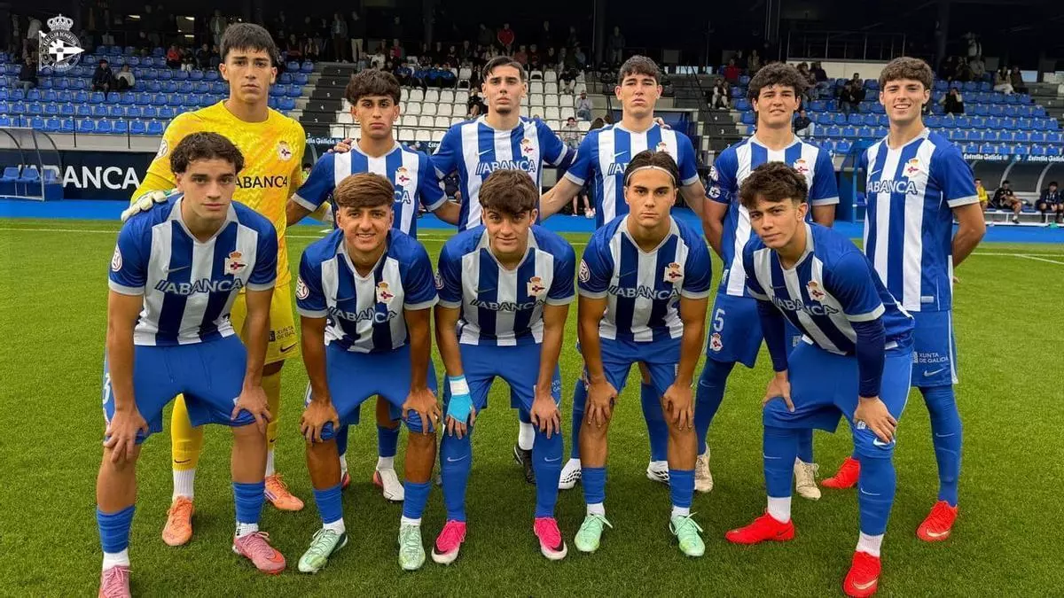 3-1 | El Dépor juvenil sostiene el ritmo ante el Compostela