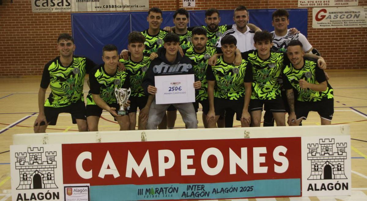 El Colombo Alagón Multiservicios ganó el III Maratón de Fútbol Sala de Inter Alagón.