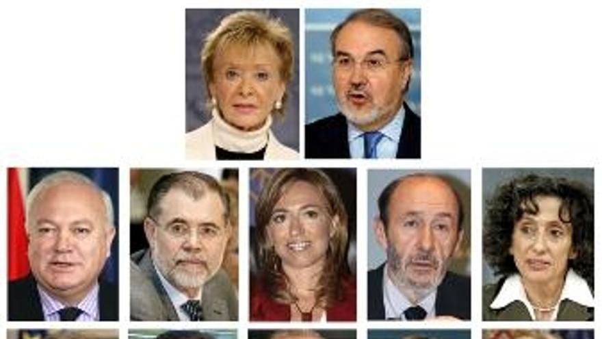 Fotos de los componentes del nuevo gobierno del PSOE.