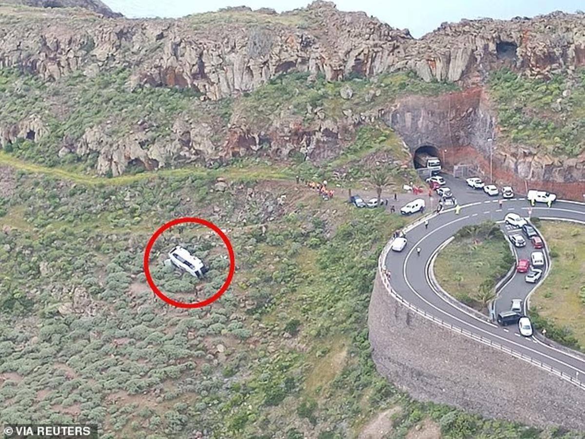 Vista aérea del accidente