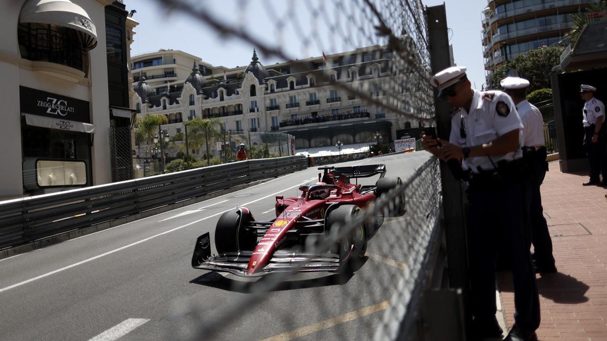 Charles Leclerc, en el circuito de Mónaco.