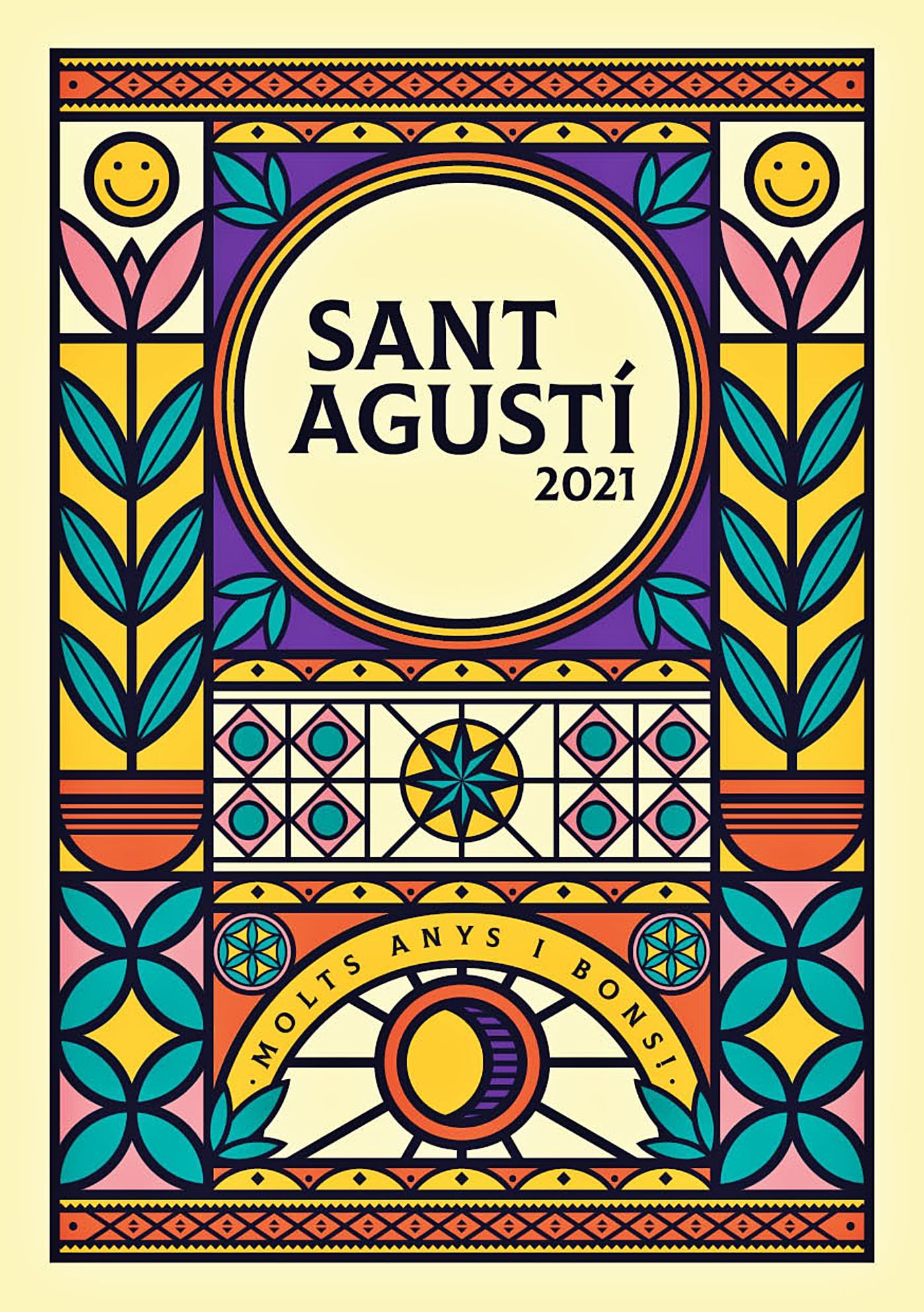 Cartel del programa de fiestas de Sant Agustí 2021.