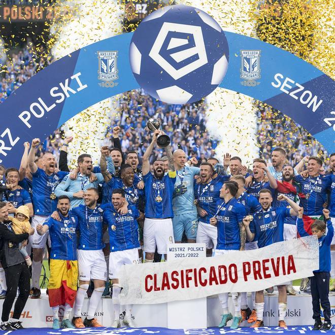 El Lech Poznań ganó la liga de Polonia en las últimas jornadas y estará en la previa