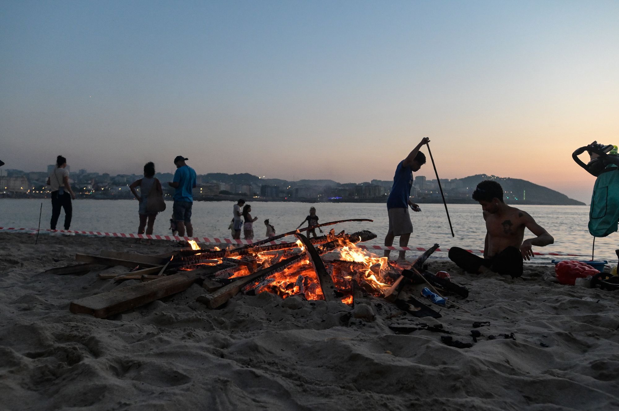 Noche mágica en un caluroso San Xoán en Galicia