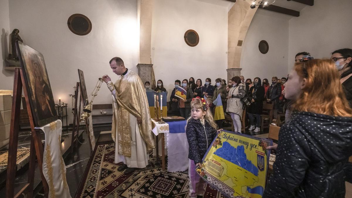 Friedensgottesdienst für die Ukraine am Donnerstag (24.2.) in Palma de Mallorca.