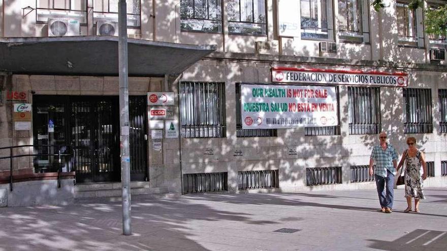 Edificio Sindical de la plaza de Alemania.