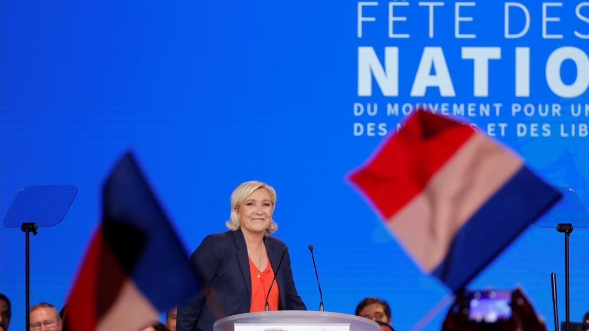 marine le pen attends the gathe180501201854