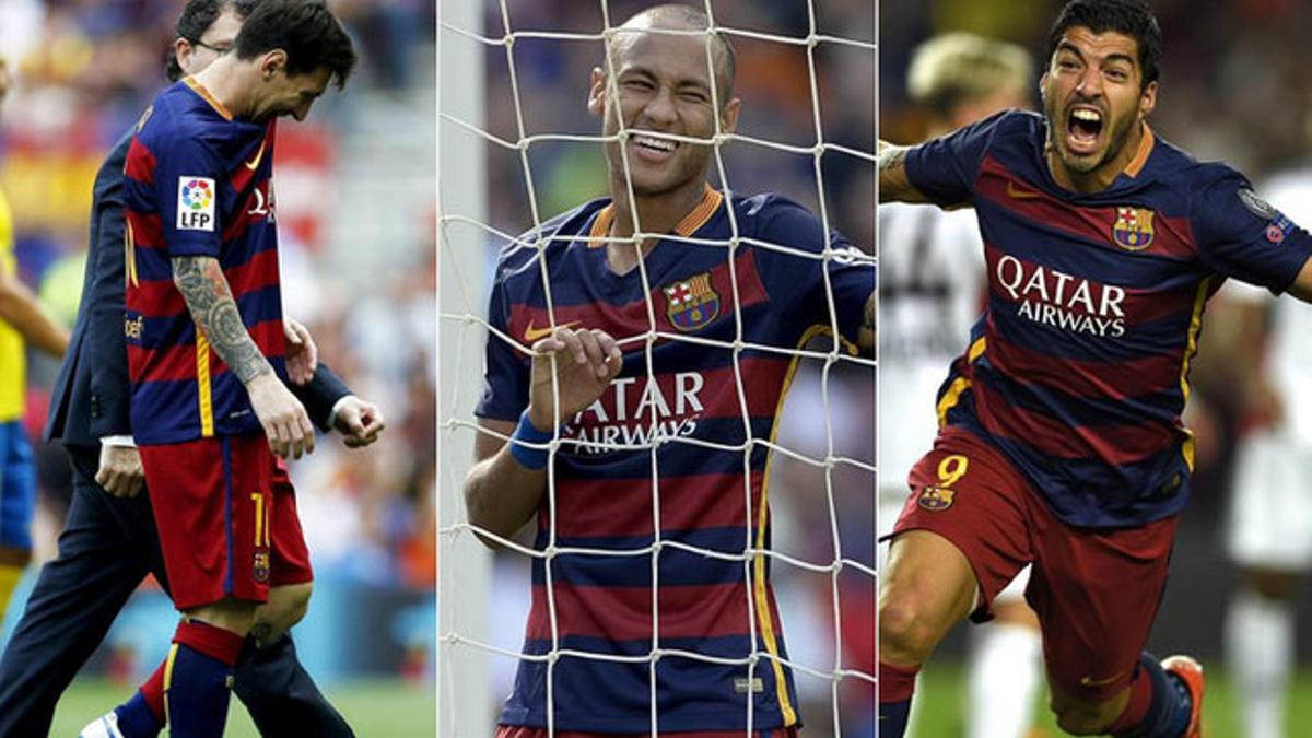 Messi, Neymar y Luis Suárez, el tridente del Barça