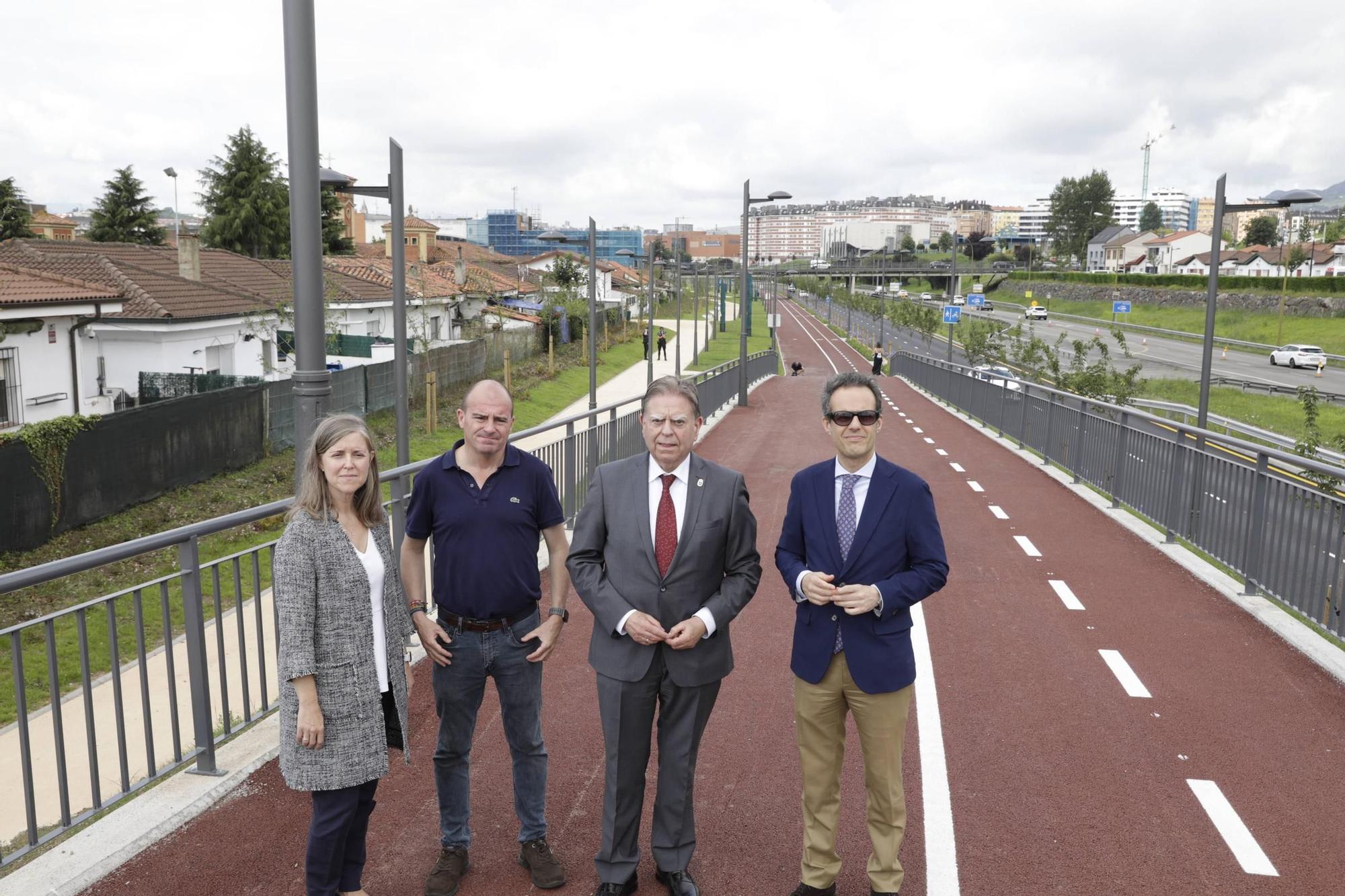 Inauguración del parque lineal de entrada a Oviedo por la "Y"