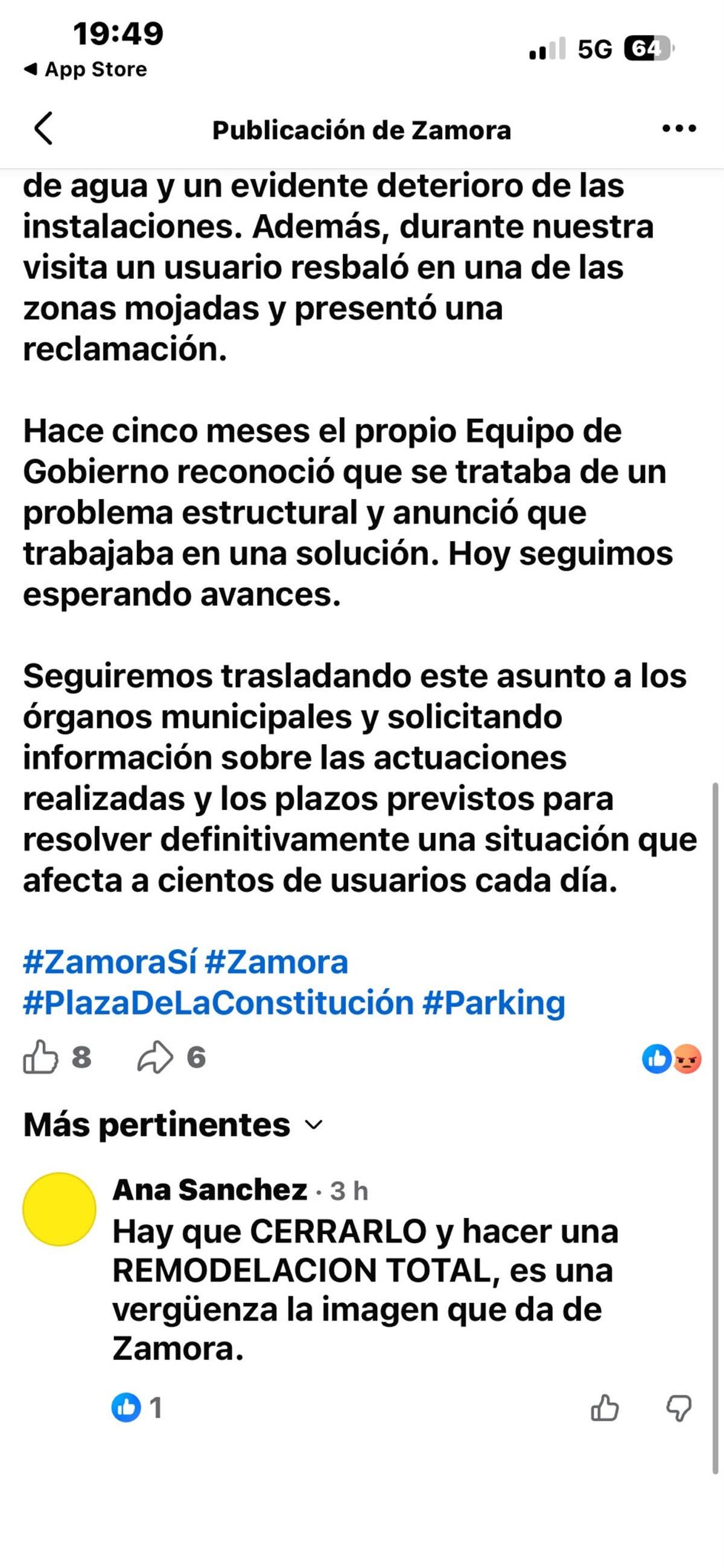 Quejas de los usuarios en redes sociales