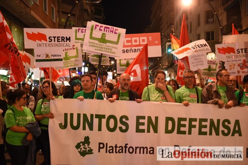 Manifestación contra la LOMCE y los recortes en la Educación en Murcia