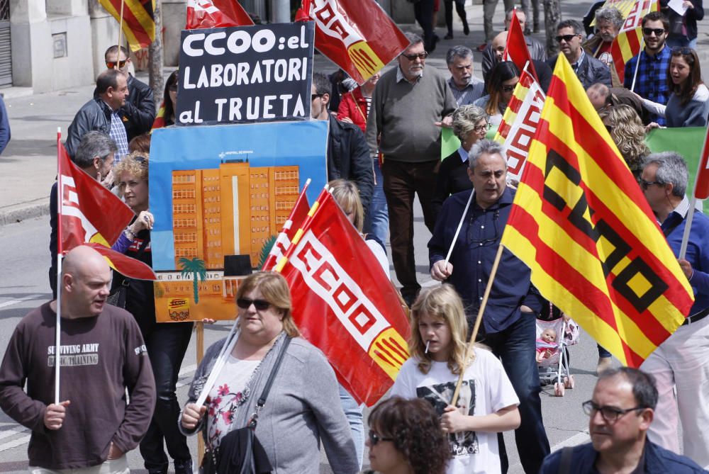 Manifestació del primer de maig a Girona