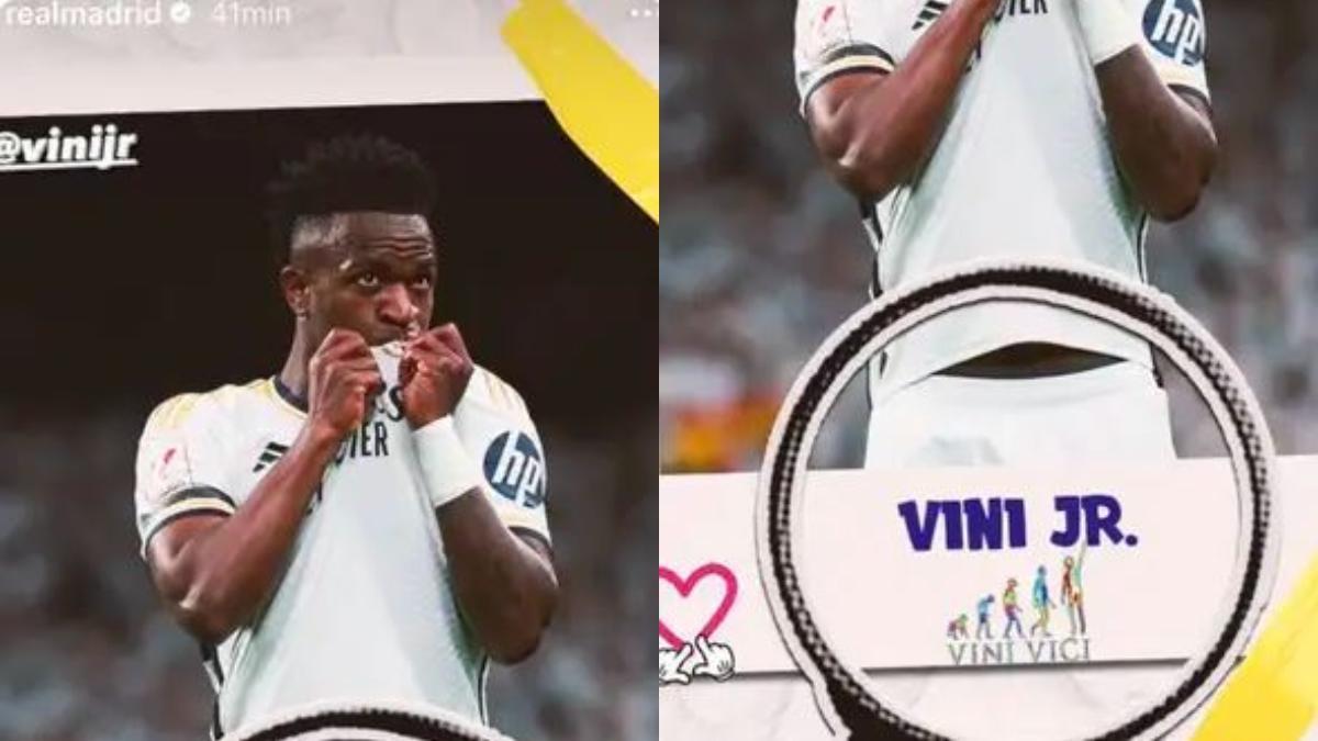 Así es el story de Instagram que colgó el Real Madrid con Vinicius como protagonista