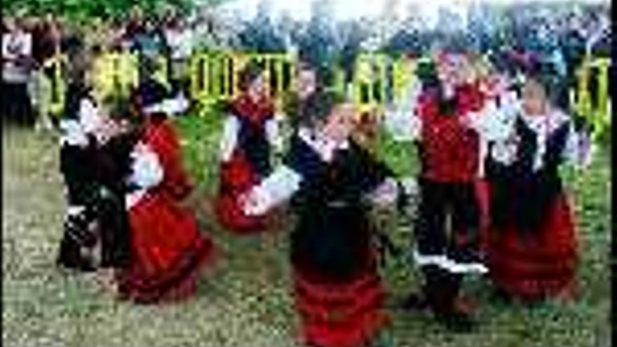 Público asistente, en la tarde de ayer, al II Festival de Baile e Música Tradicional do Foxo. / BERNABÉ / PATRICIA F.