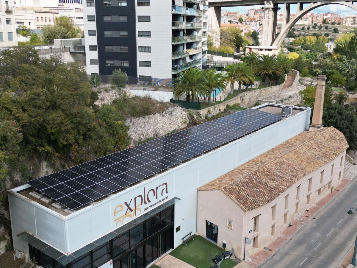 Otra imagen del museo con la instalación solar ya finalizada