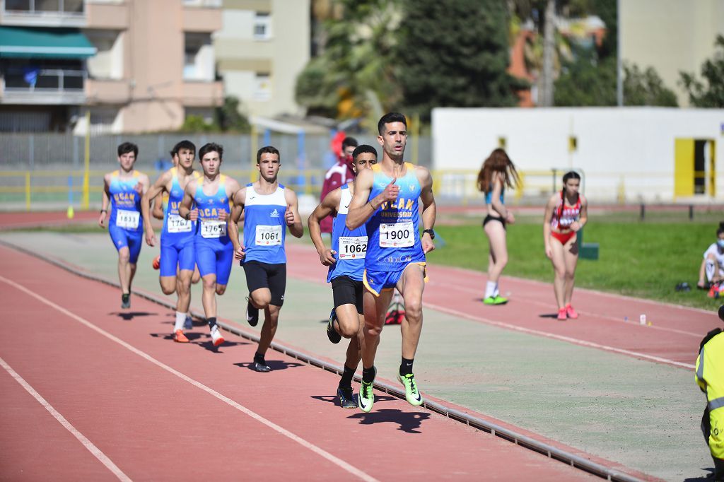 Pruebas de atletismo nacional en la pista de atletismo de Cartagena este domingo