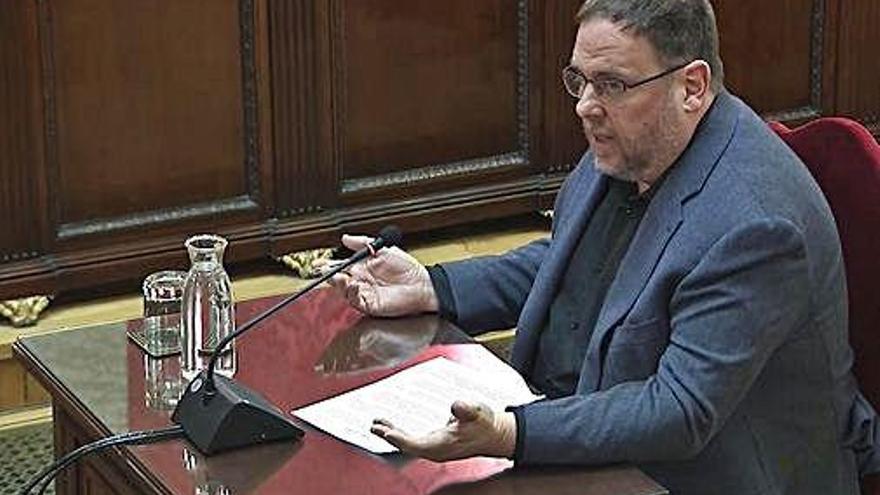 Oriol Junqueras, durant el judici al Tribunal Suprem