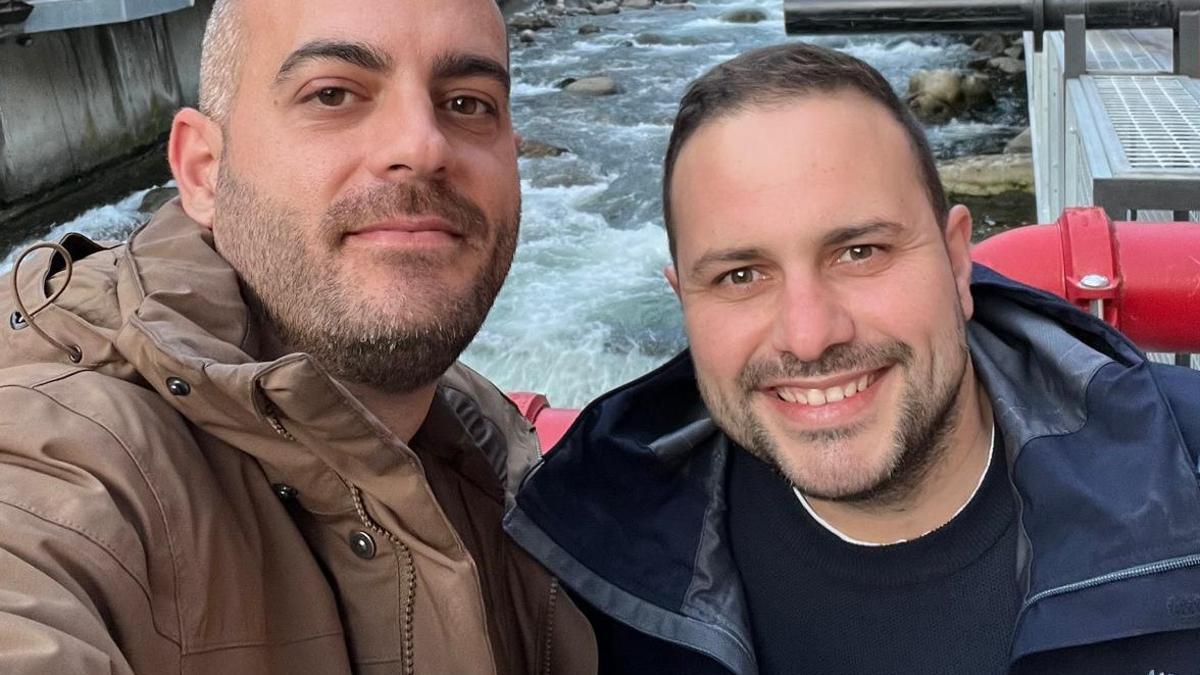 Pablo Andrés y José Luis López (derecha) durante un viaje a Andorra.
